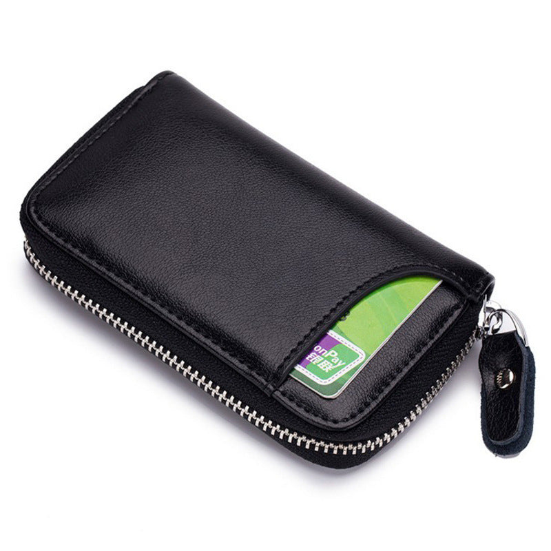 Leather Key Case Multifunctional Zipper