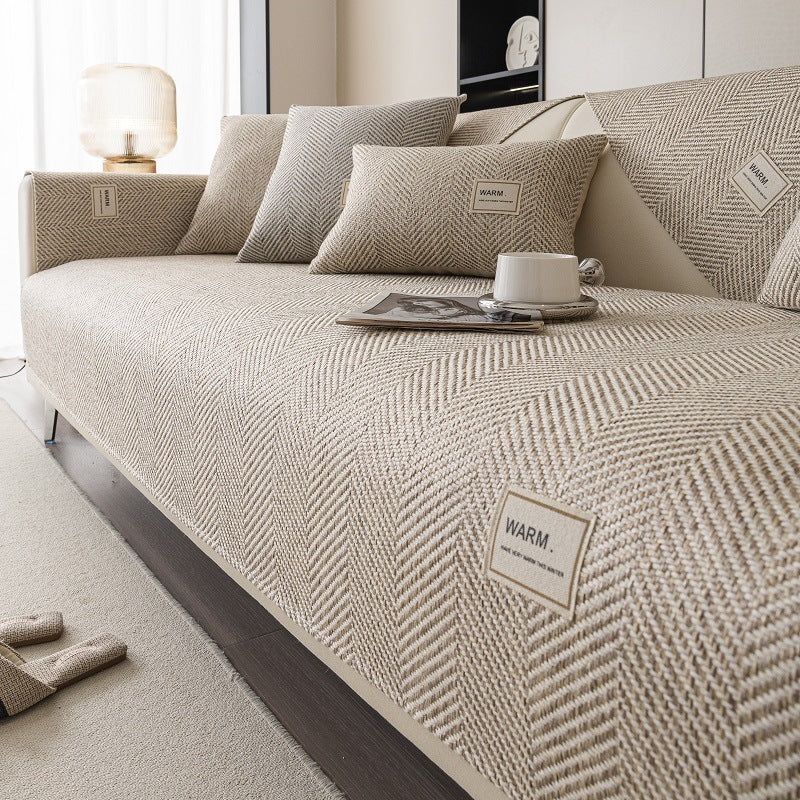 Imitation Cotton And Linen Four Seasons Universal Non-slip Sofa Cover