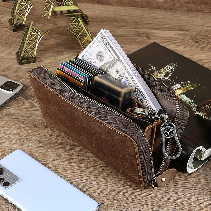 Long  Leather Wallet Men's