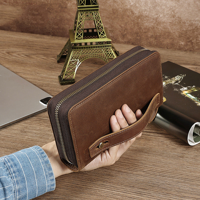 Long  Leather Wallet Men's