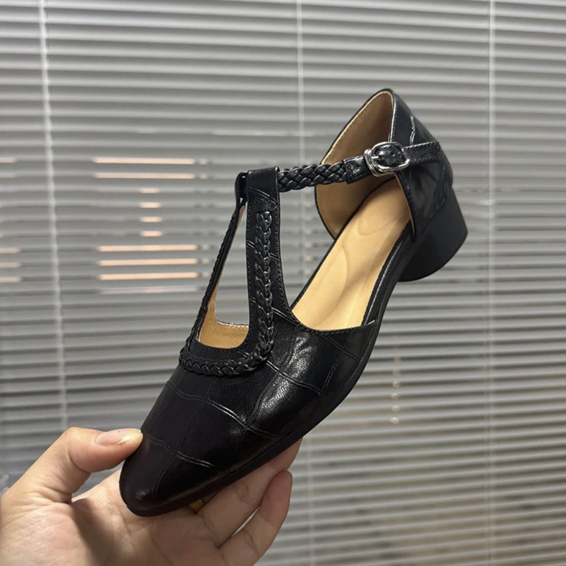 Chunky Heel Retro Fashion